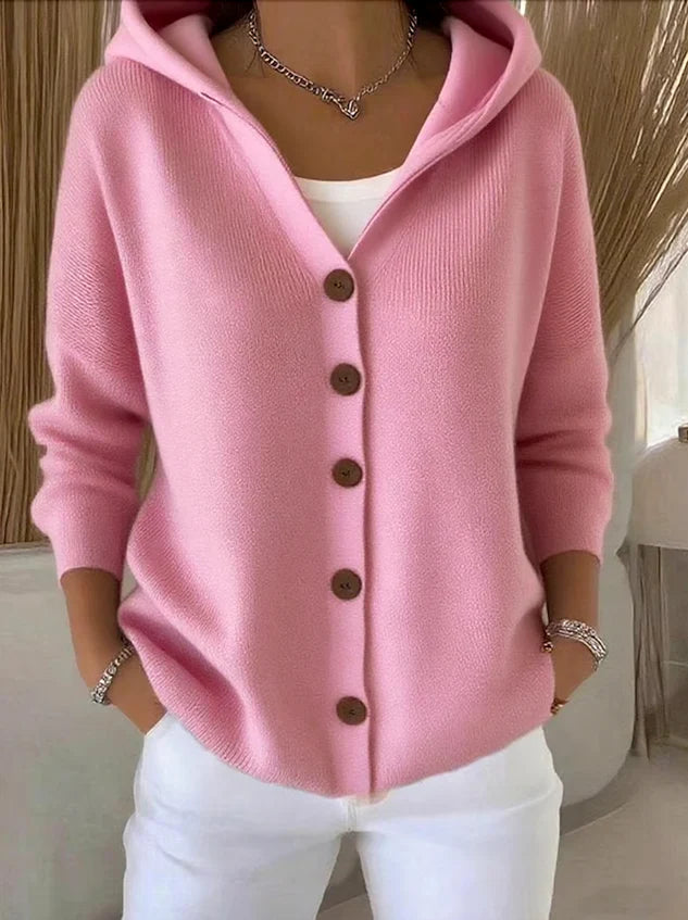 Cardigan en coton à manches longues pour femme confortable
