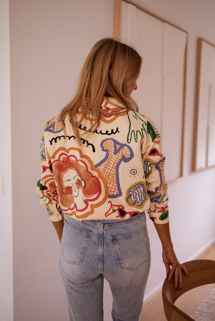 Chemise légère à motif