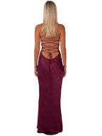 Robe Maxi Fluide en Jade pour Femme