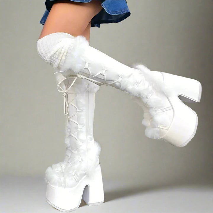 Bottes à plateforme épaisses et confortables pour le style hivernal