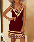 Robe d'été courte sans manches pour femme