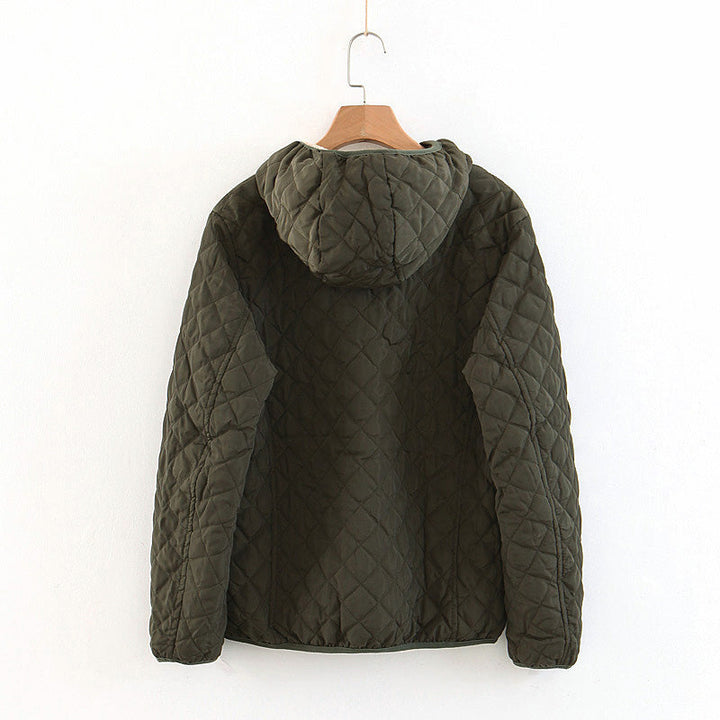 Veste matelassée à capuche avec doublure en peluche