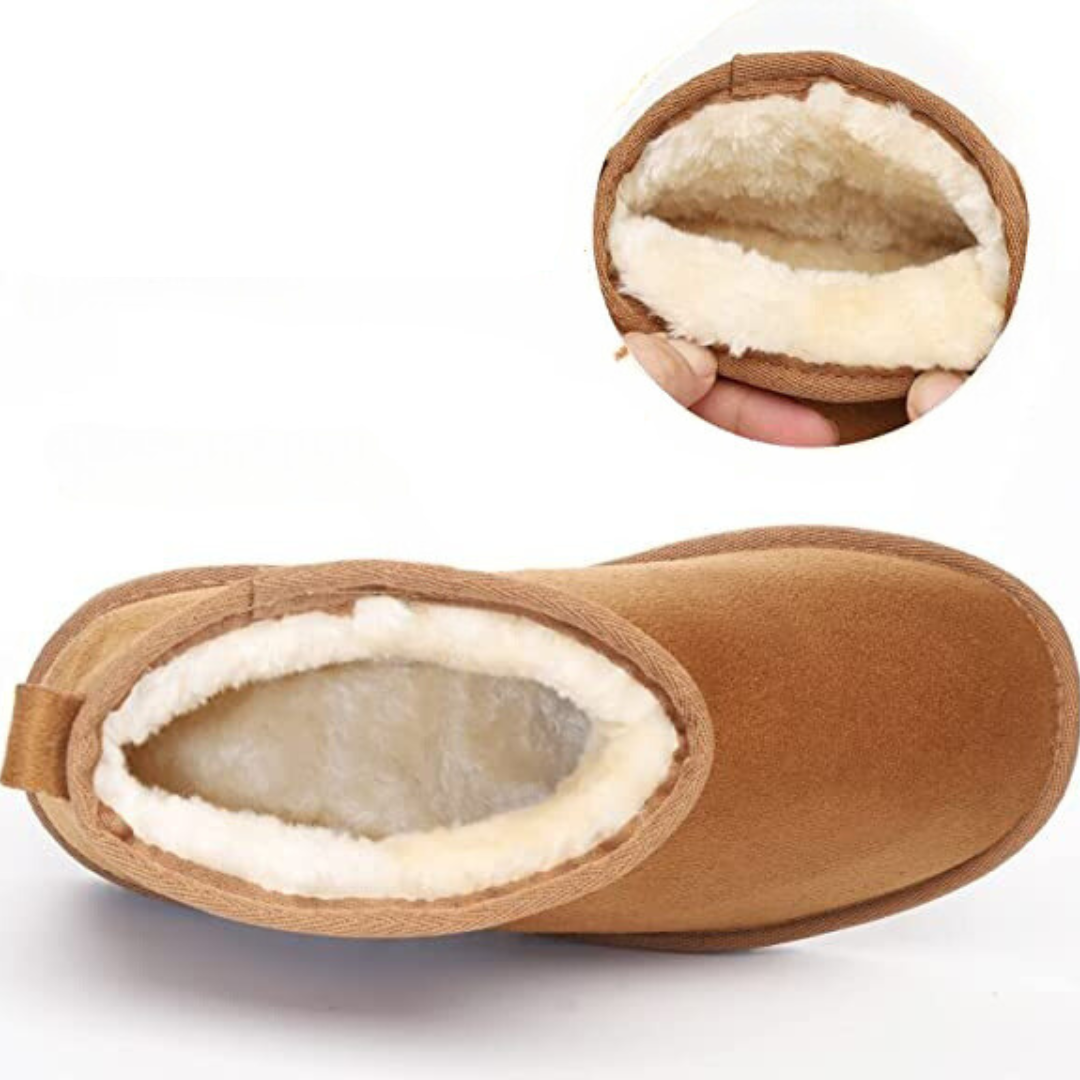 Belles Bottines Mini en Cuir de Boston