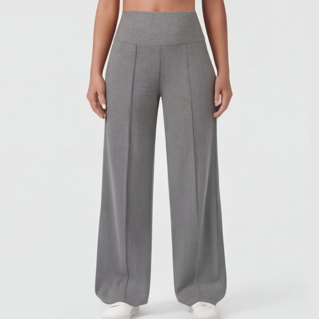Pantalon de yoga à jambes larges avec taille croisée