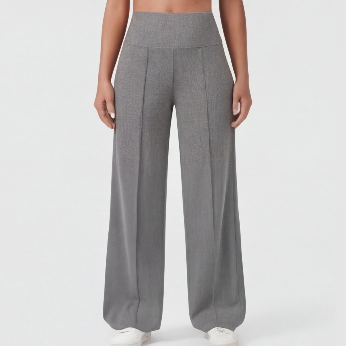 Pantalon de yoga à jambes larges avec taille croisée