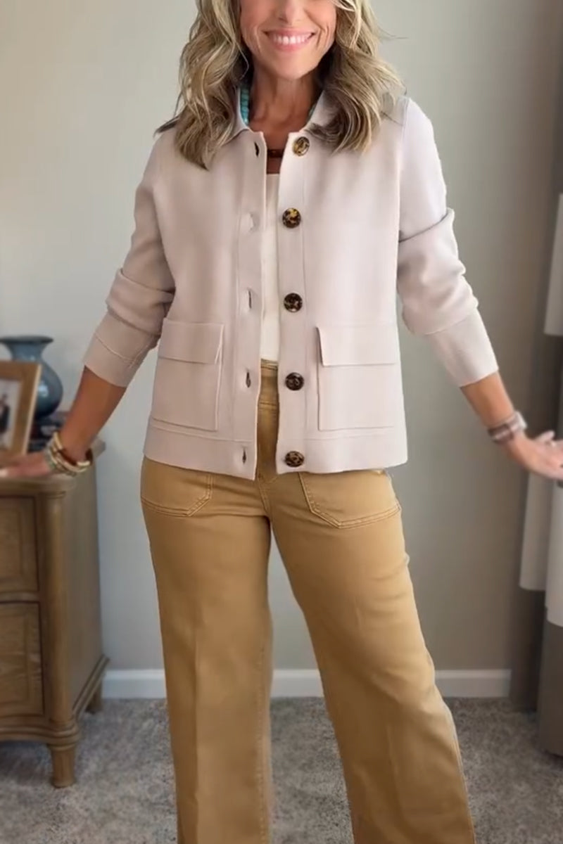 Veste décontractée à revers avec poche poitrine