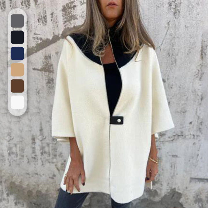 Veste Longue Bicolore Chic pour Couches Élégantes