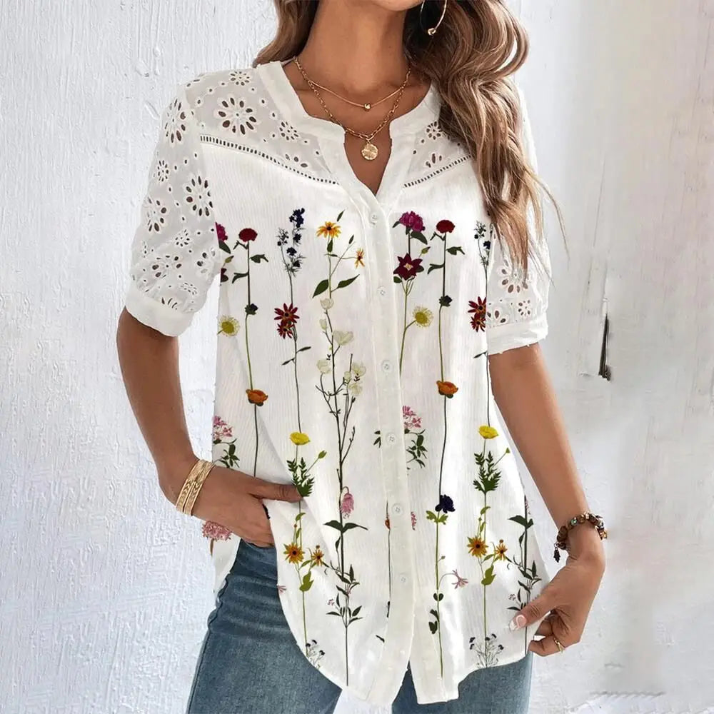 Blouse en dentelle pour femme
