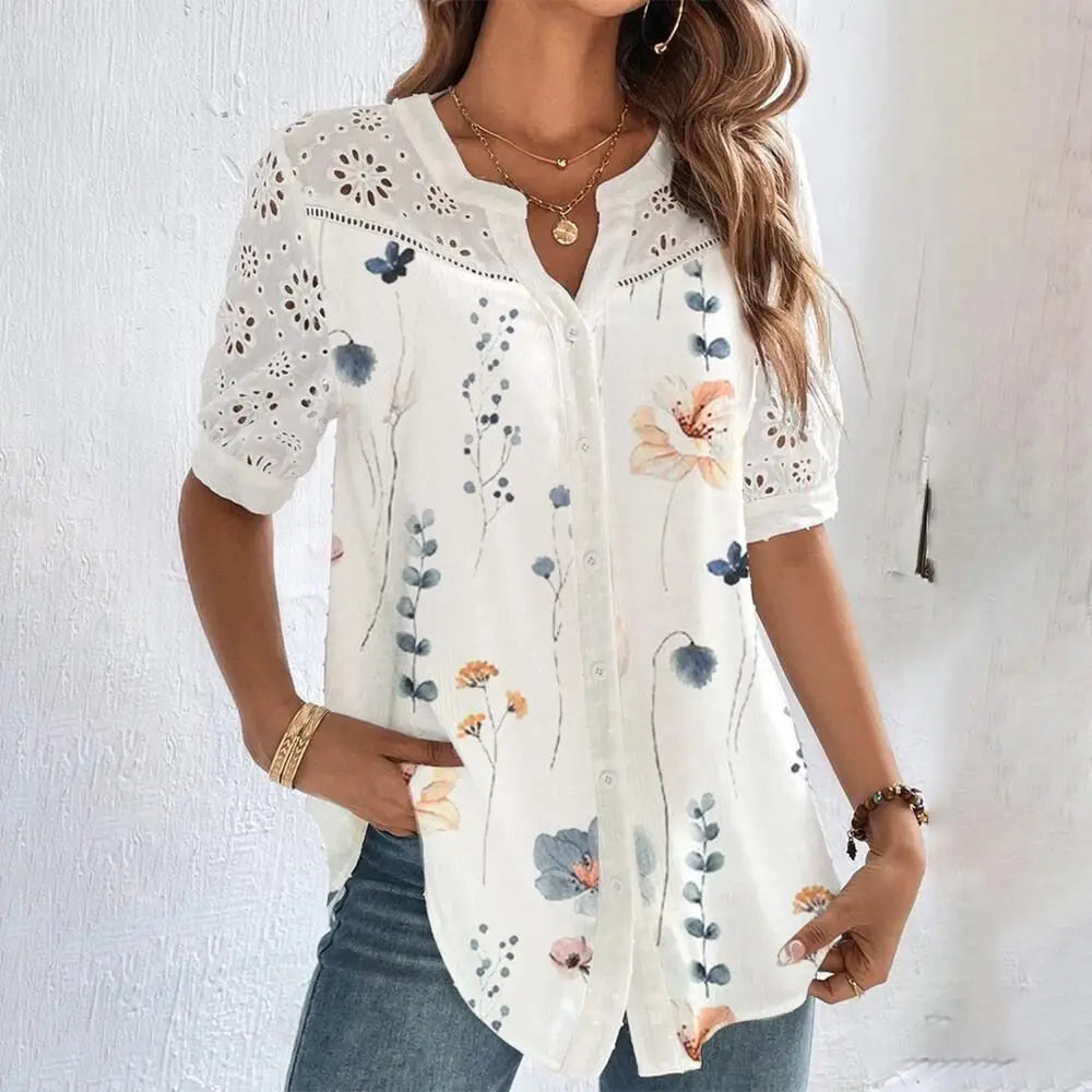 Blouse en dentelle pour femme