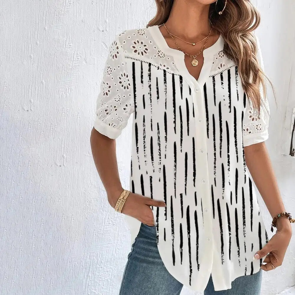 Blouse en dentelle pour femme