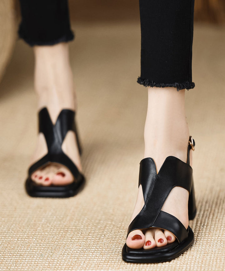 Sandales épaisses à boucle avec bride en simili cuir