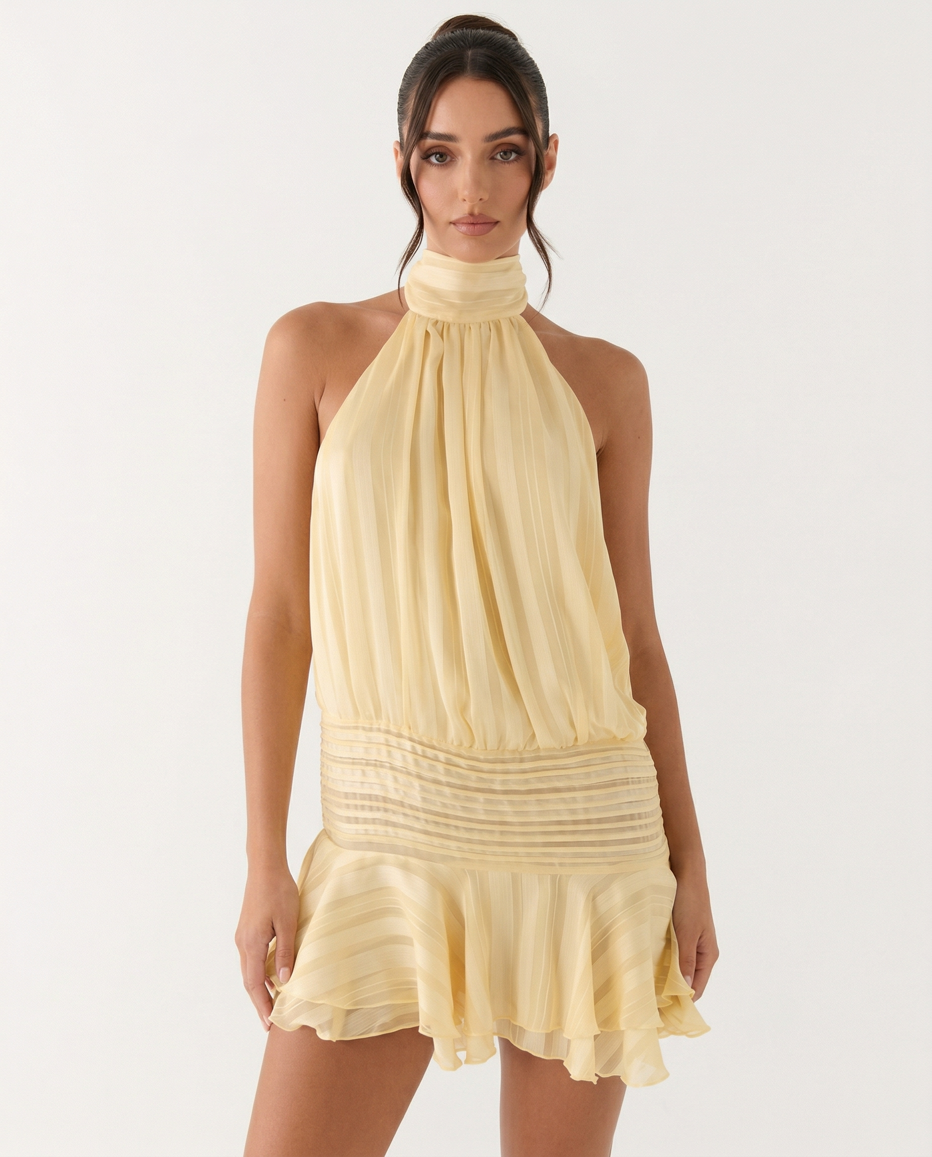 Robe Mini Sexy Froncée Amoura