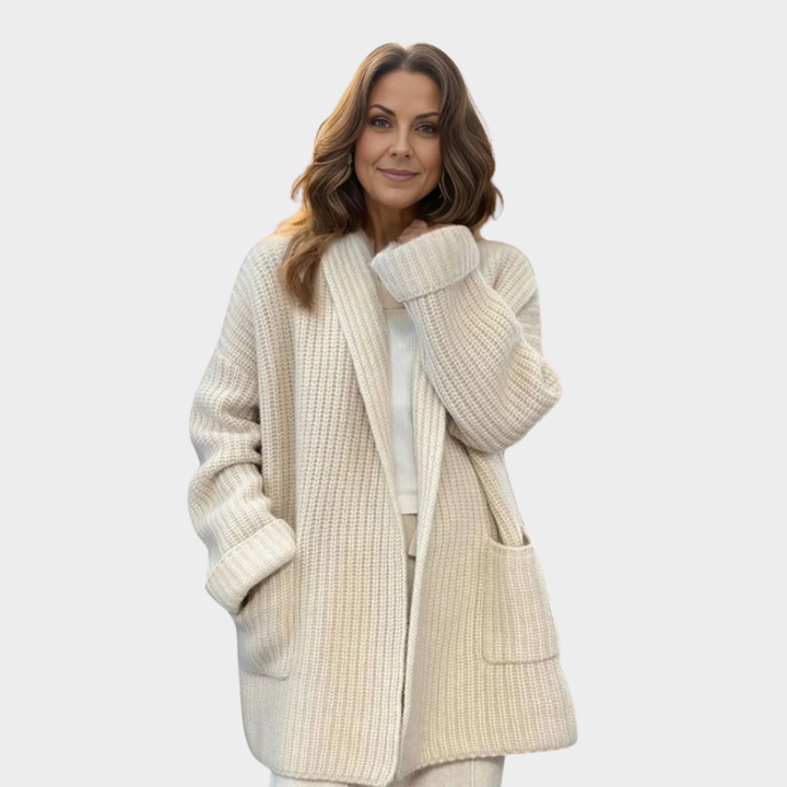 Cardigan en laine tricotée confortable