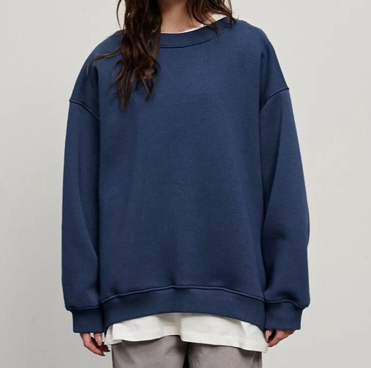 Pull en maille surdimensionné confortable pour superposition décontractée