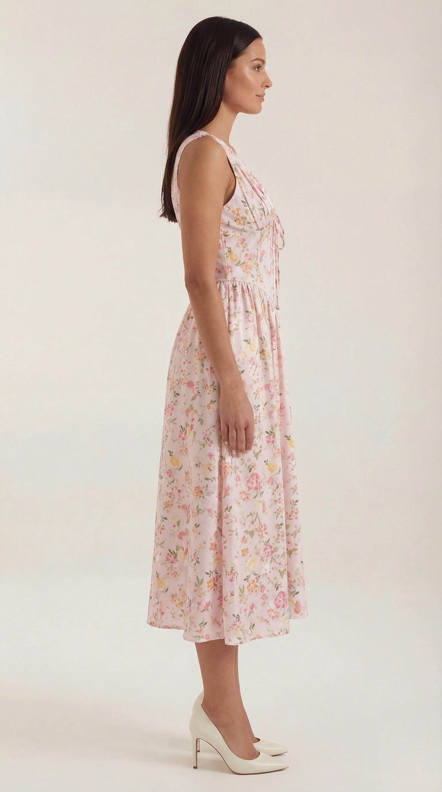 Robe mi-longue d'été corset pour femme