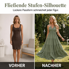 Robe longue dos nu à col halter avec drapés fluides