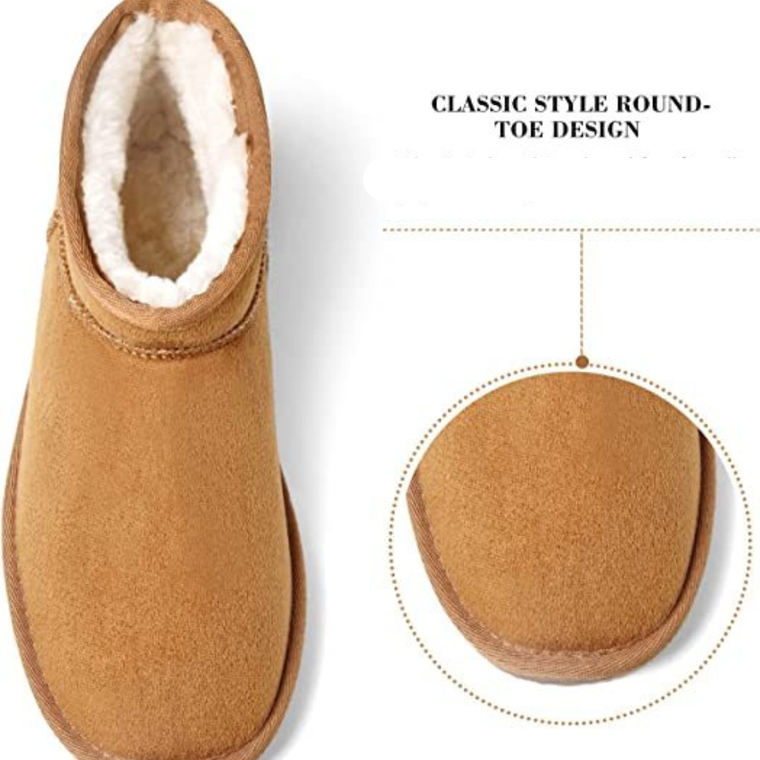 Belles Bottines Mini en Cuir de Boston