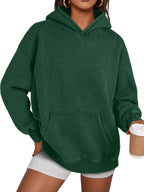 Sweat à capuche oversize effet délavé acide