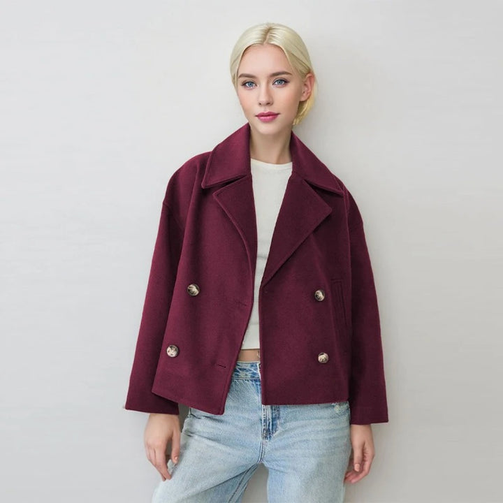 Veste courte chic à double boutonnage