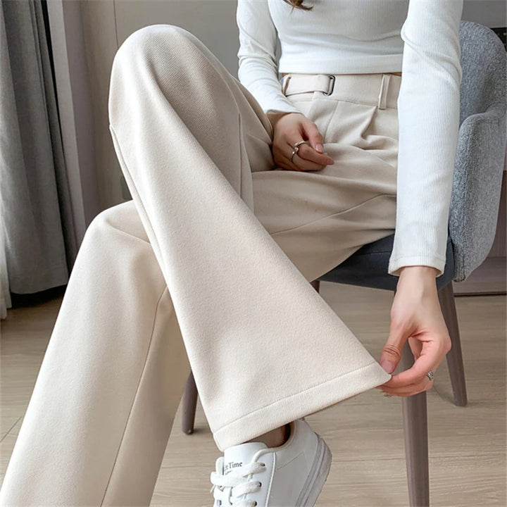 Léa Blanchet® | Pantalon tailleur à pinces taille haute