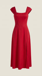 Robe corset midi femme tenue invité mariage