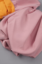 Robe mi-longue à manches ballon bicolore