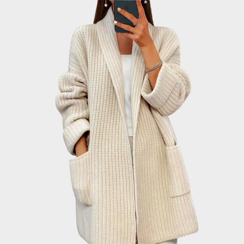 Cardigan en laine tricotée confortable