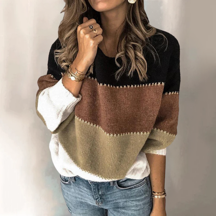 Pull classique rayé en tricot confortable