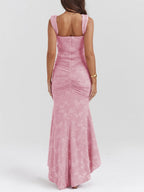 Robe Maxi Fleurie Bleuets