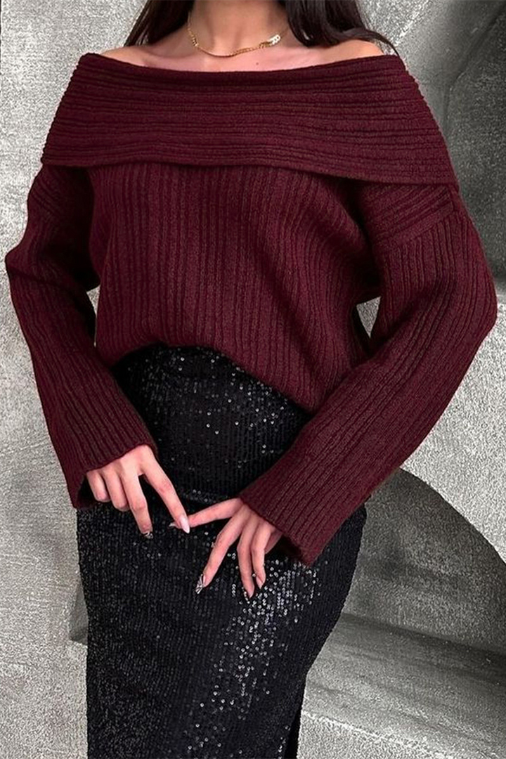 Pull d'hiver en maille confortable pour superposition décontractée