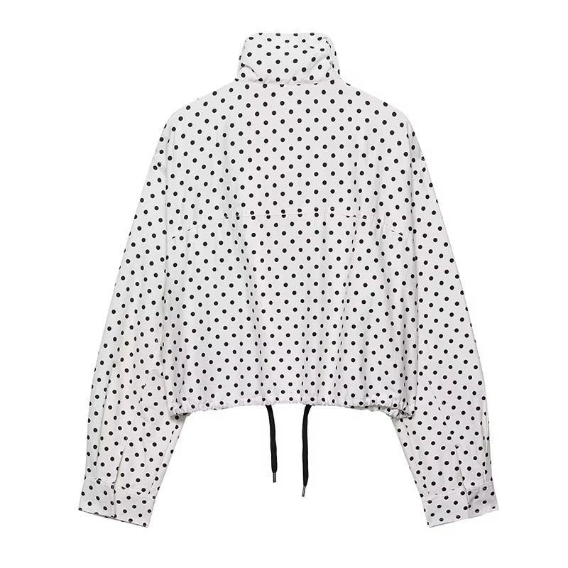 Veste courte à pois pour femmes