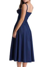 Robe moulante bustier à fleurs et taille découverte