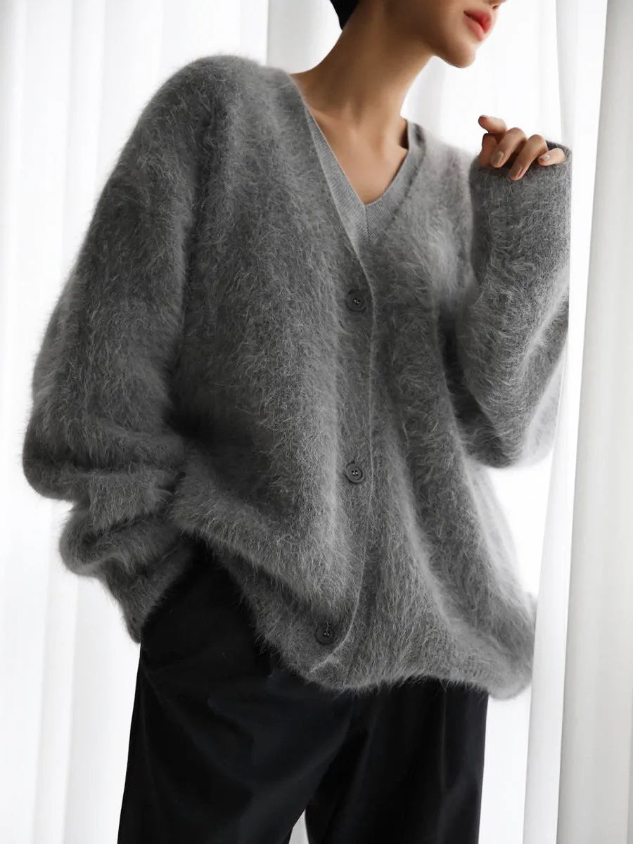 Cardigan Boutonné Ample et élégant