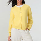 Cardigan en cachemire doux tricoté