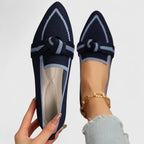 Mocassins femme faciles à enfiler avec silhouette fine et bout pointu