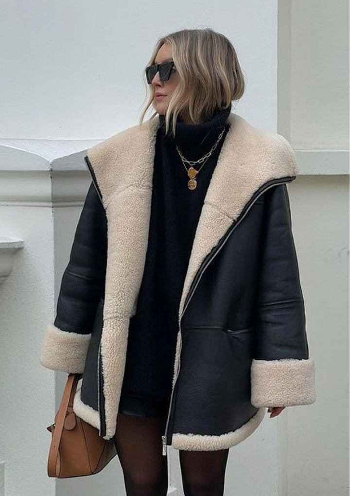 Manteau d'hiver en fausse fourrure douillet