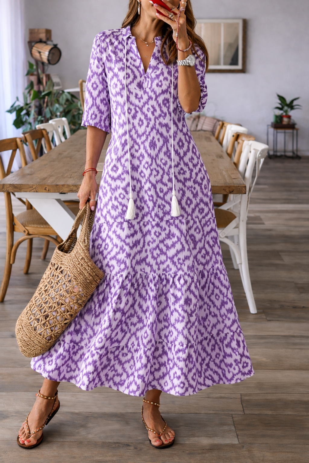 Robe Maxi sans manches pour femme avec jupe en tulle