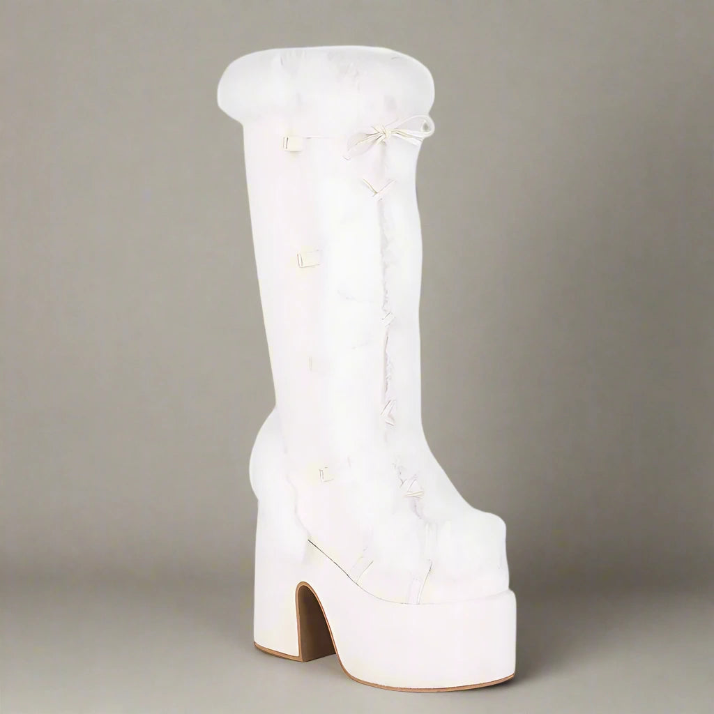 Bottes à plateforme épaisses et confortables pour le style hivernal