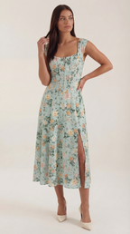 Robe corset midi femme tenue invité mariage