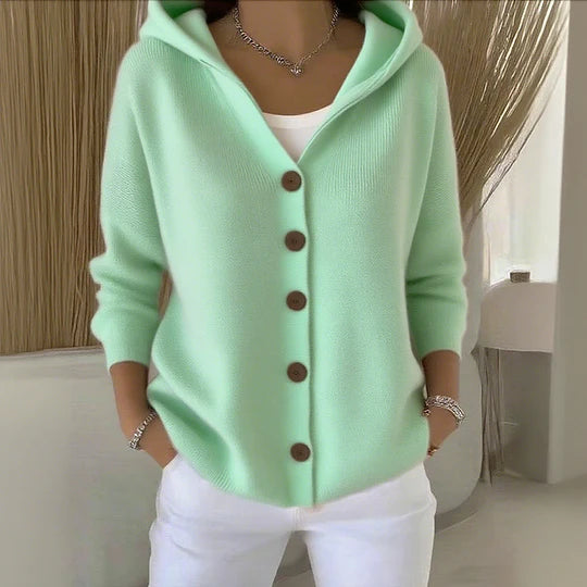 Cardigan en coton à manches longues pour femme confortable