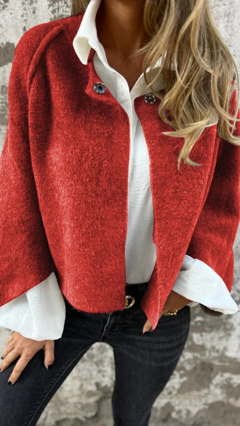 Manteau Chic en Mélange de Laine Ajusté