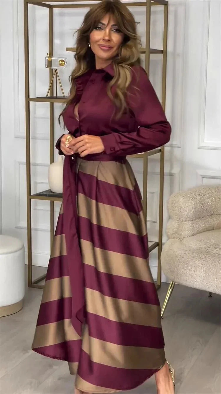 Robe de soirée longue élégante à manches longues