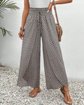 Pantalon Femme Large À Motif Géométrique