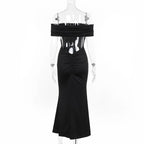 Robe maxi dos nu sans bretelles pour femmes