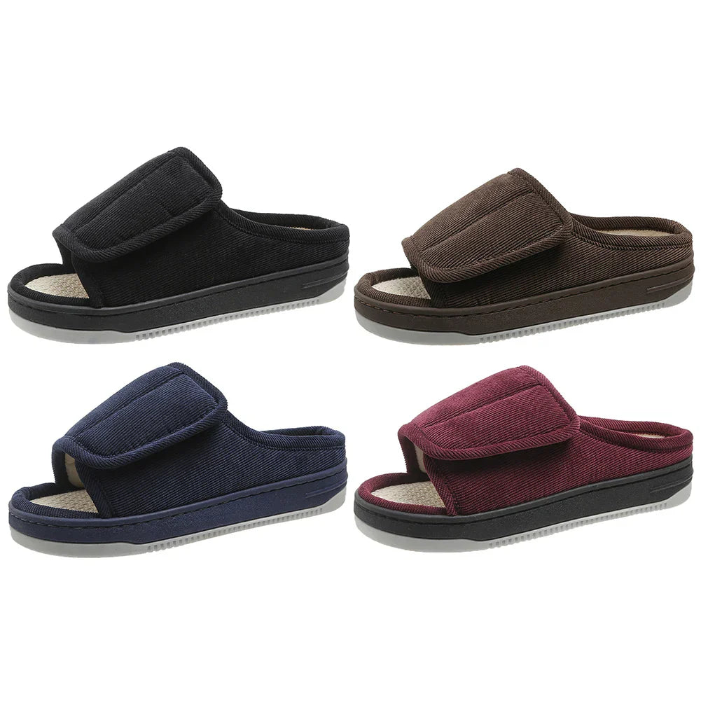 Chaussons confortables en mousse à mémoire de forme pour soulagement de la douleur et confort tout au long de la journée