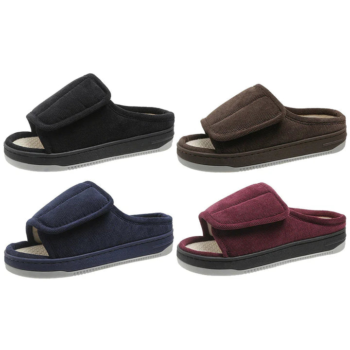 Chaussons confortables en mousse à mémoire de forme pour soulagement de la douleur et confort tout au long de la journée