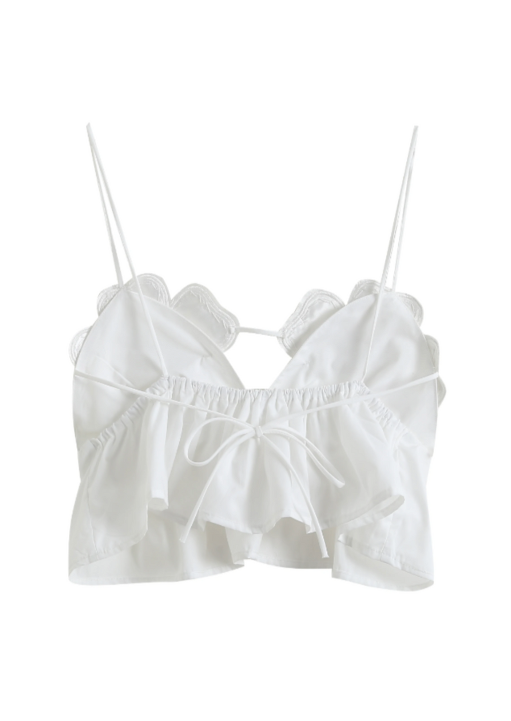 Blouse blanche à manches volantées pour femmes