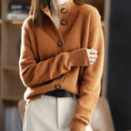 Cardigan en cachemire doux et confortable tricoté