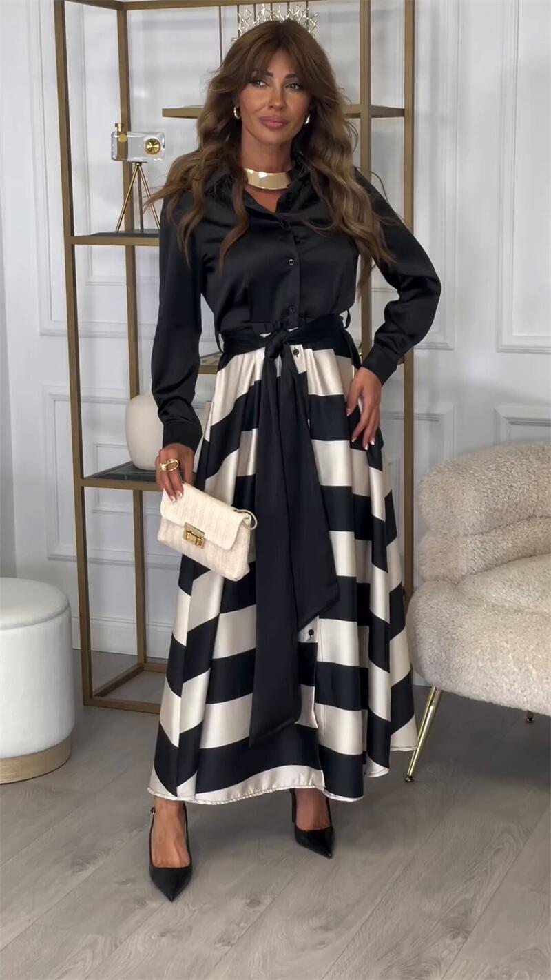 Robe de soirée longue élégante à manches longues