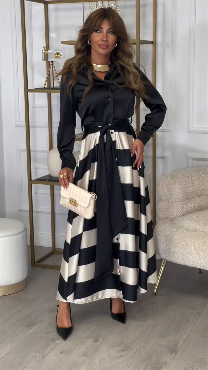 Robe de soirée longue élégante à manches longues